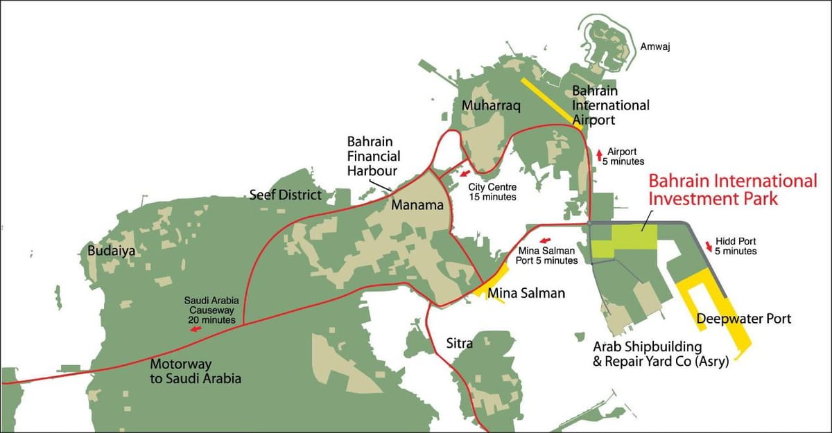mapa Bahrain 2030