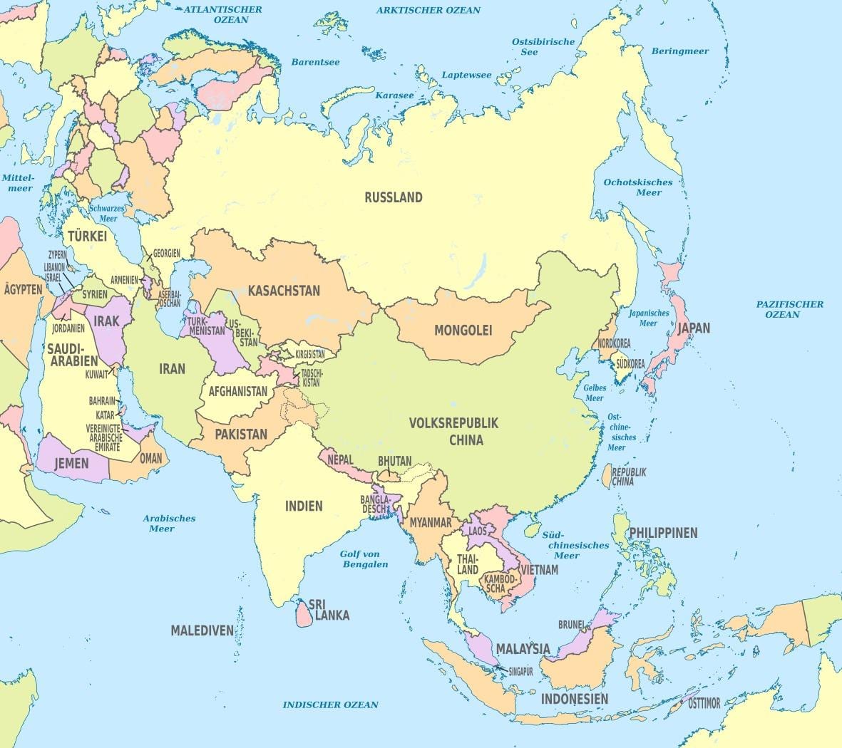 mapa Bahrain asia