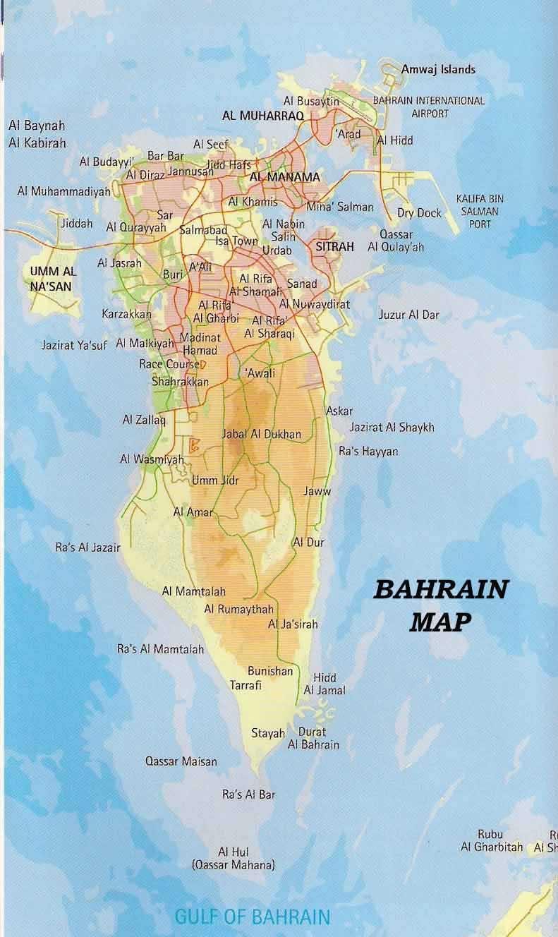 Bahrain mapa leku