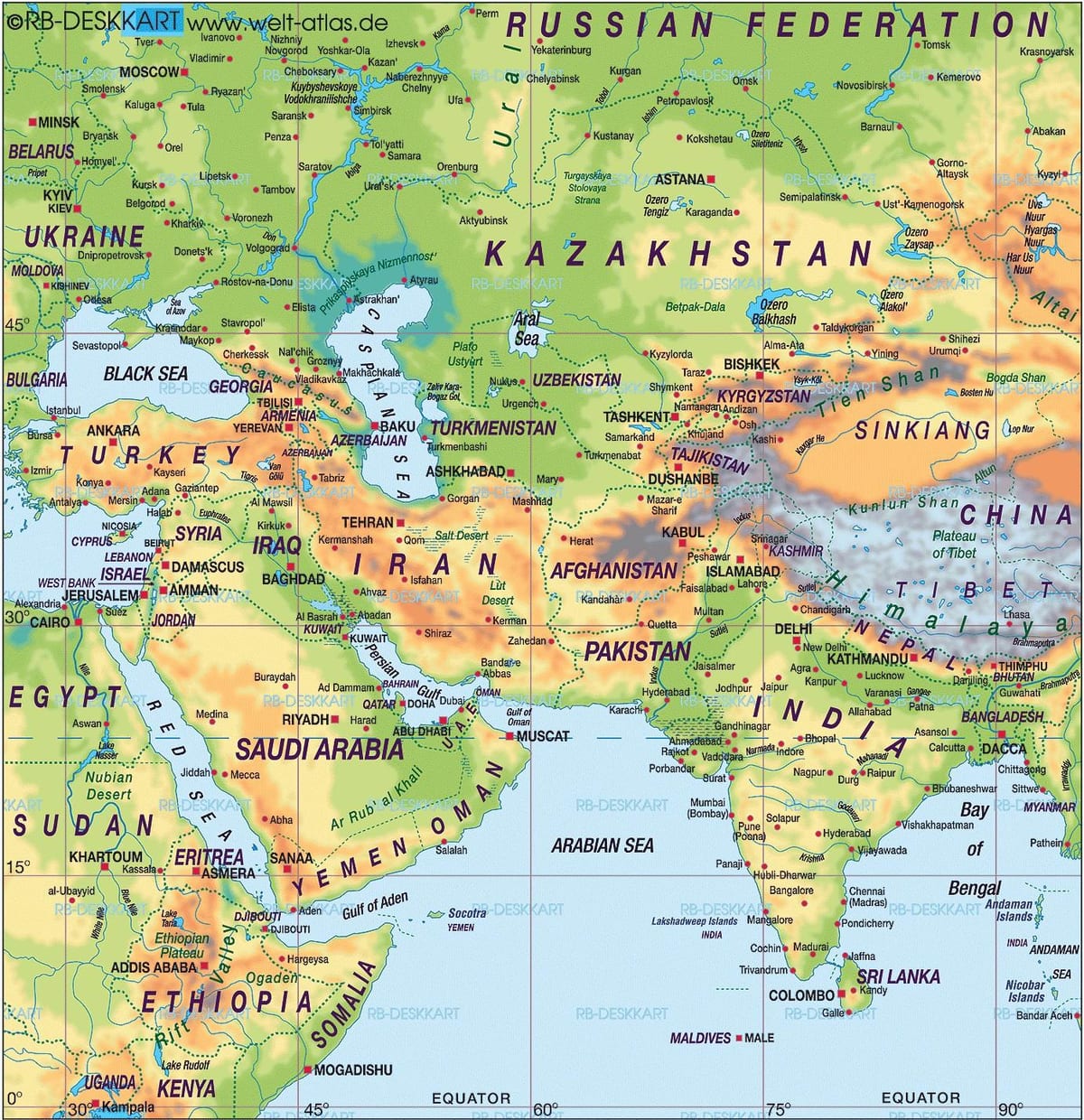 mapa Bahrain mapa munduko atlas