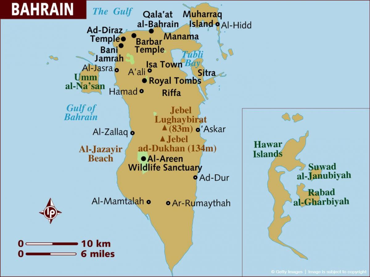 al Bahrain mapa