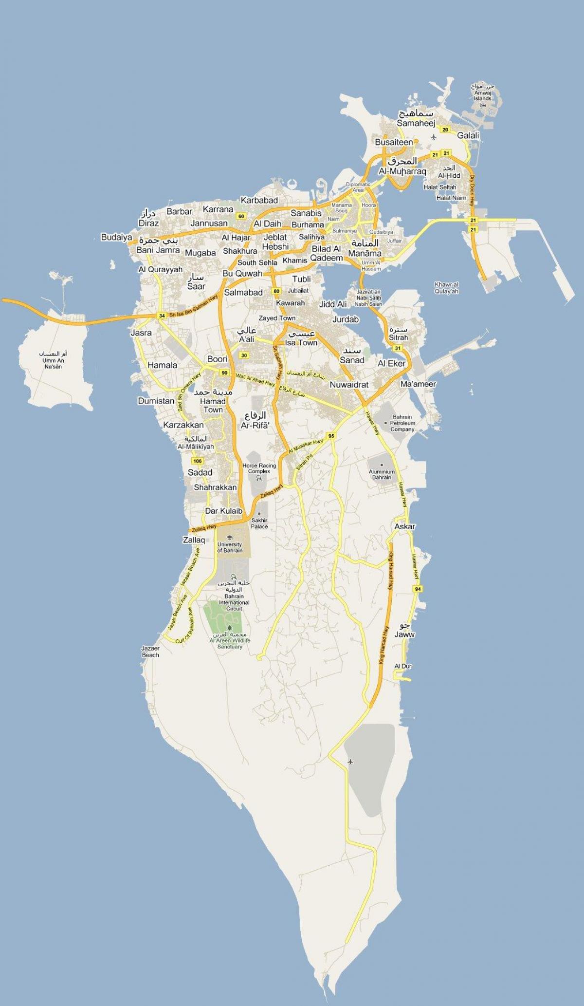 mapa kale-mapa Bahrain
