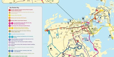Mapa Bahrain autobusa