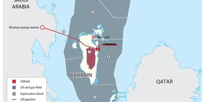 Mapa Bahrain blokeak
