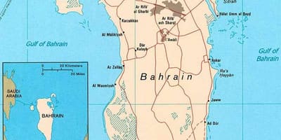 Mapa Bahrain errepide mapa locator