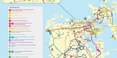 Bahrain autobus ibilbidea mapa