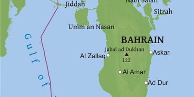 Mapa Bahrain zubia